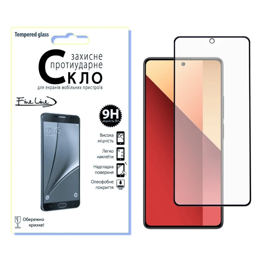 Скло захисне Fine Line Xiaomi Redmi Note 13 Pro Black (FL-TGFG-338)