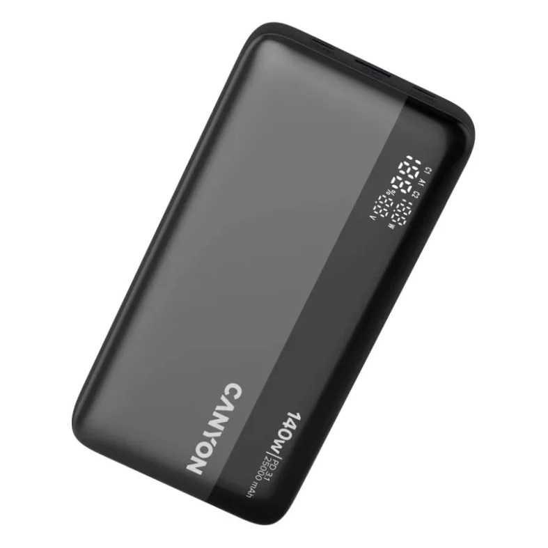 Батарея універсальна Canyon PB-240 25000mAh, PD3.1/140W, PPS, QC3.0, AFC & SCP, Digital Display (CNS-CPB240) — фото 8