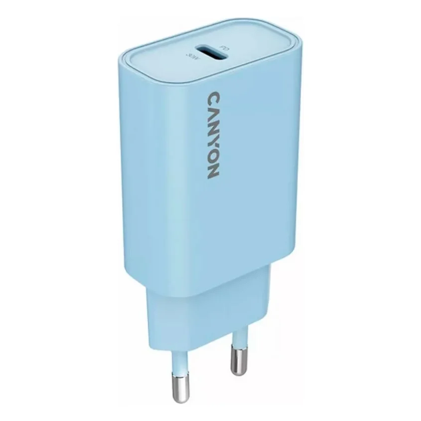 Зарядний пристрій Canyon 30CL OnCharge USB-C PD30W Light Blue (CNE-CHA30CLLBL)