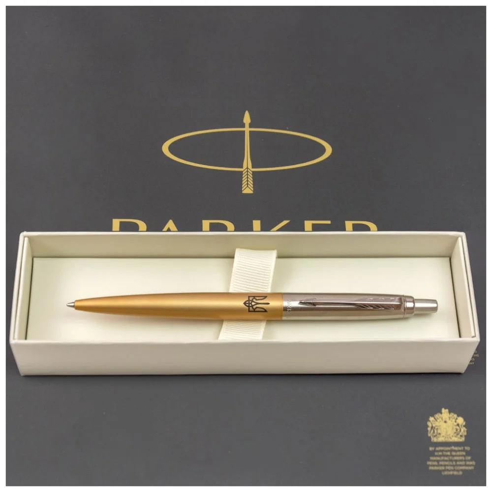 Ручка кулькова Parker JOTTER 17 XL UKRAINE Matt Gold CT BP Трезубец (13432_T001b) — фото 5