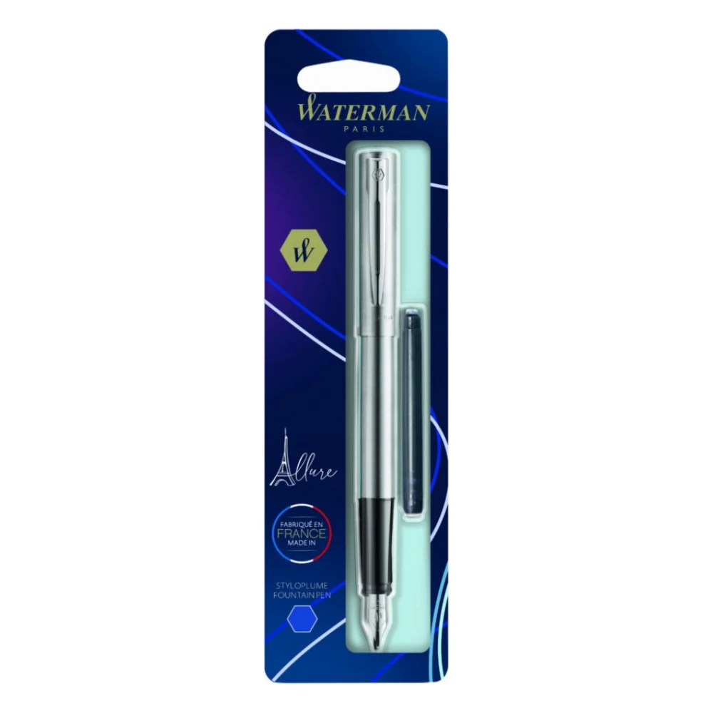 Ручка пір'яна Waterman ALLURE Chrome CT  FP F блістер (13 314b) — фото 4