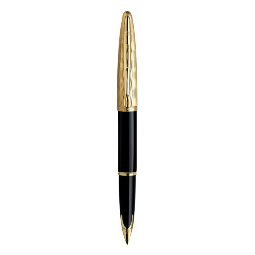 Ручка пір'яна Waterman CARENE Essential Black/Gold GT  FP F (11 204)