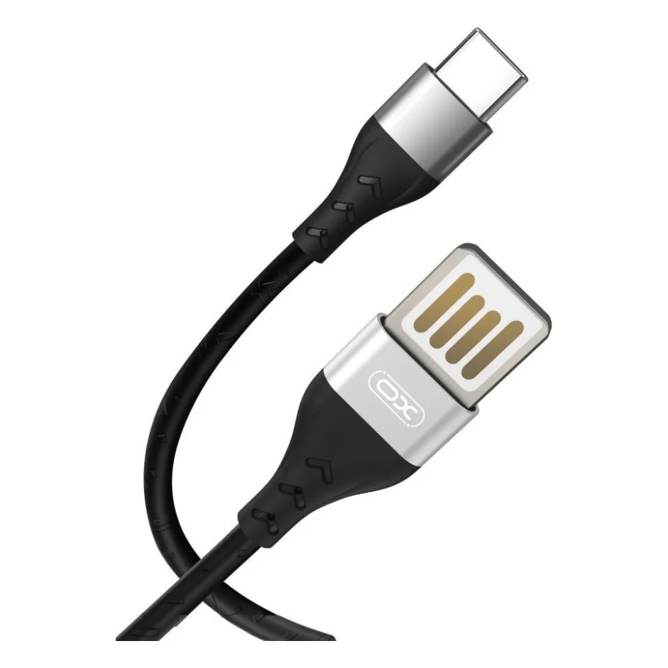 Дата кабель USB 2.0 AM to USB-C 1.0m 2.1A double-side grey XO (NB188-TC-1-GR)