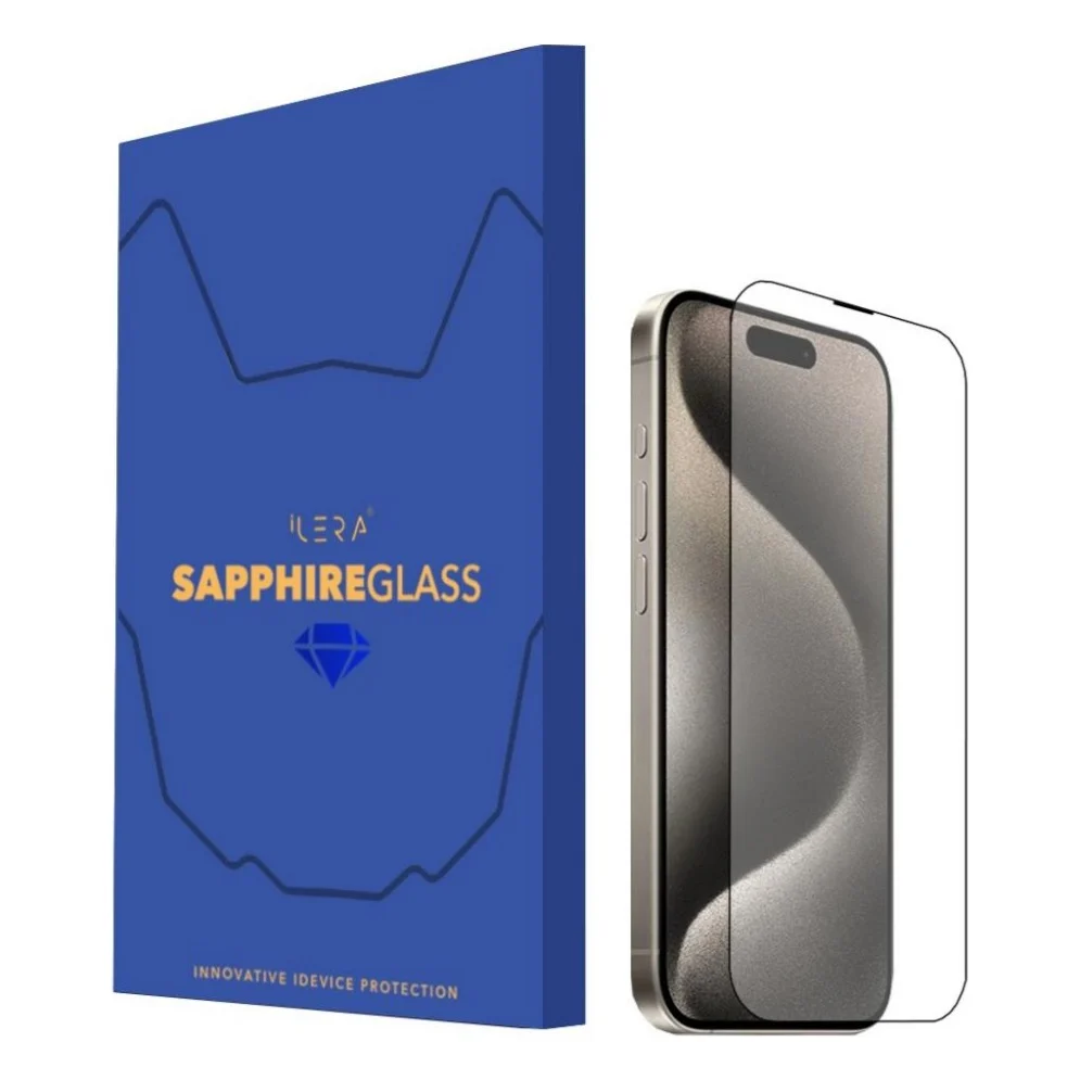Скло захисне iLera Sapphire Ultra + Glass iPhone 15 Pro Max (ILSPDL15PRMX)