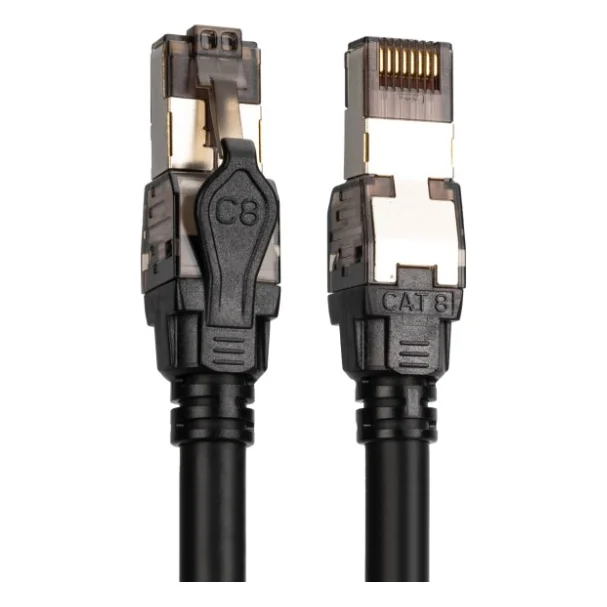 Патч-корд 1м, S/FTP, cat 8.1, AWG 24/7, LSZH, black Digitus (DK-1843-010) — фото 2