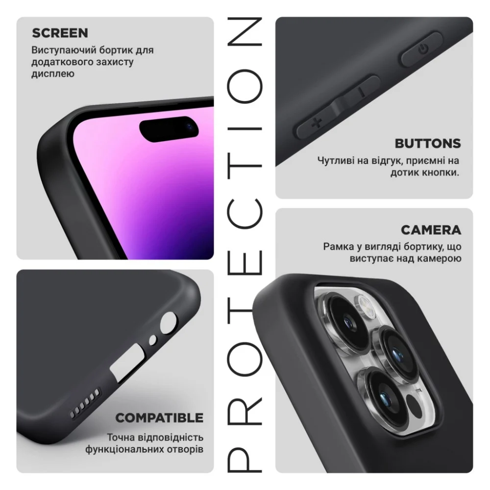Чохол до мобільного телефона Armorstandart Matte Slim Fit Apple iPhone 17 Black (ARM86231) — фото 4
