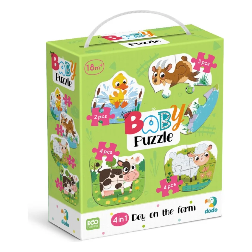 Пазл DoDo 4 в 1 Baby puzzle. День на фермі (300687)