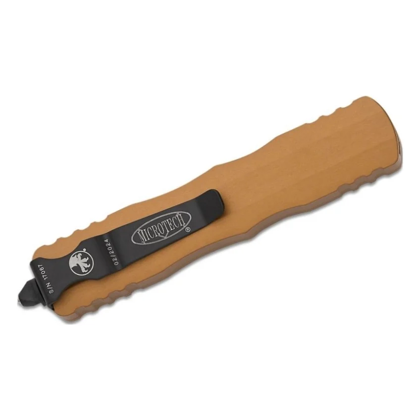 Ніж Microtech Dirac D/E OTF, чорний клинок, руків'я tan (225-1TA) — фото 4