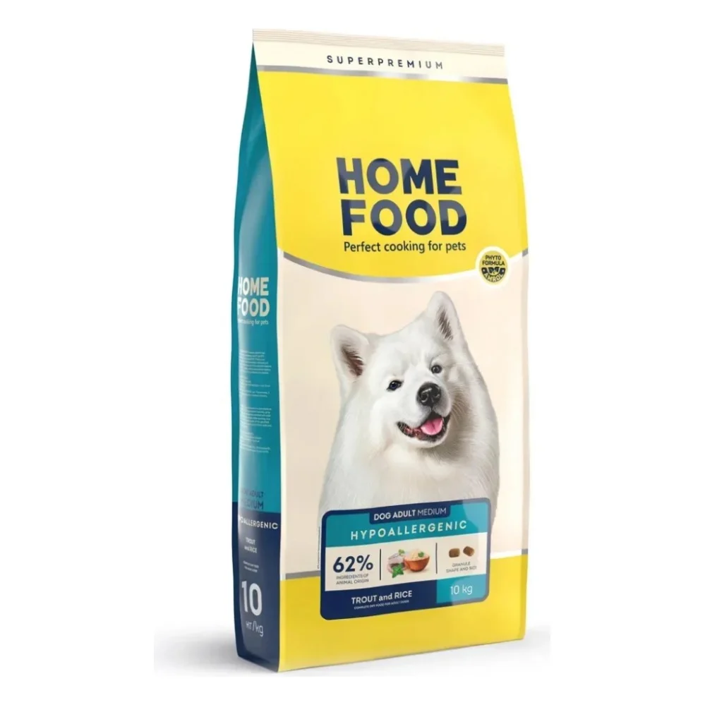 Сухий корм для собак Home Food ADULT MEDIUM Hypoallergenic з фореллю та рисом 10 кг (4820235020330)