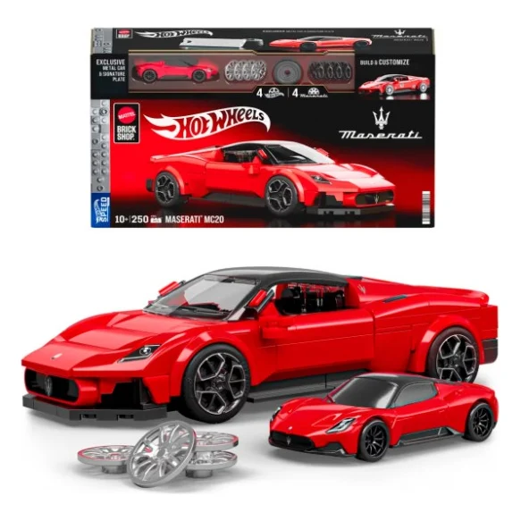 Конструктор Mattel Brick Shop Hot Wheels Speed Maserati 250 деталей (JFR90)