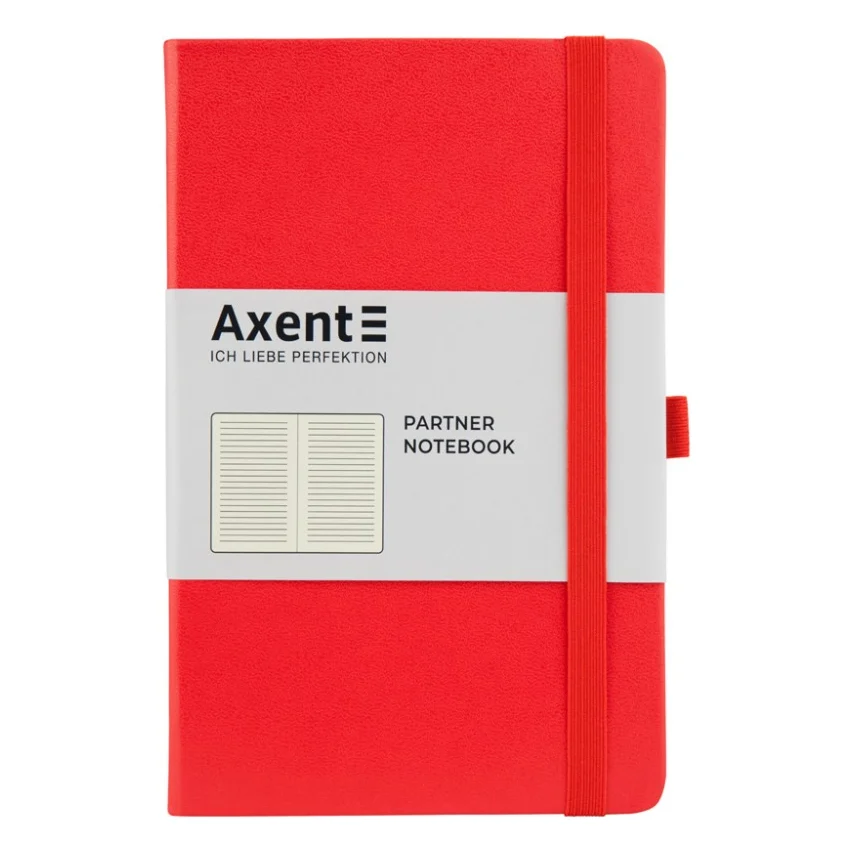 Книга записна Axent Partner 125х195 мм в лінійку 96 аркушів Червона (8308-05-A)