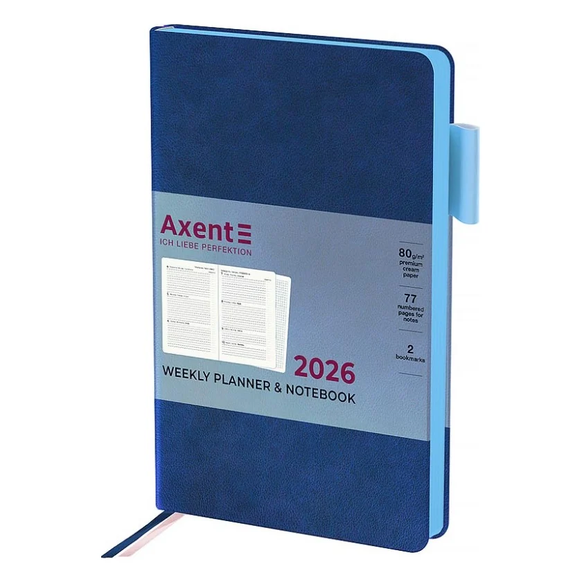 Тижневик Axent датований 2026 Partner Soft Muse 125х195, синій (8527-26-3-A)
