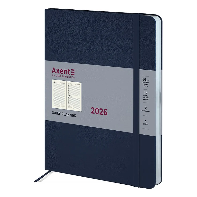 Тижневик Axent датований 2026 Grand Strong, 195х255, синій (8830-26-02-A)