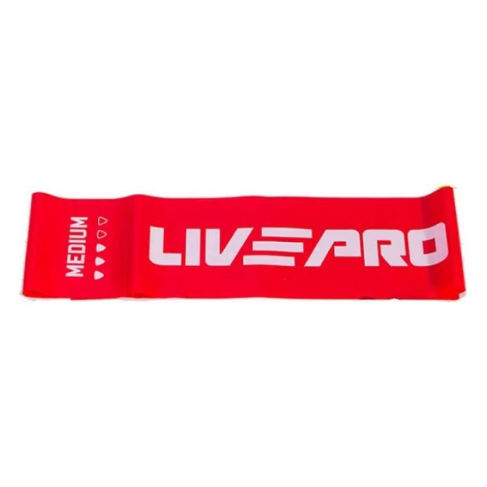 Еспандер LivePro Fitness Band Medium LP8415-M червоний Уні 200х15см (6,8кг) (6951376153675)