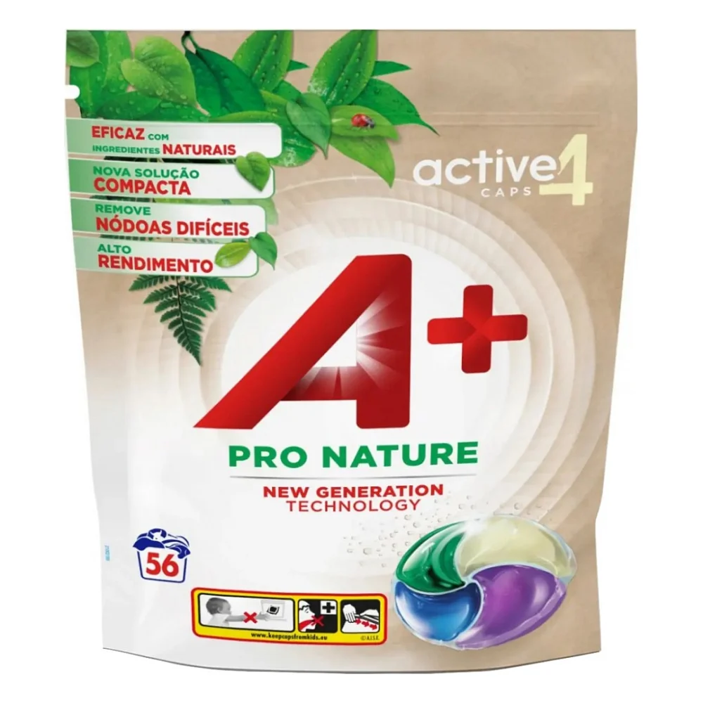 Капсули для прання A+ Pro Nature 4 в 1 56 шт. (8435495830788/8435495836186)
