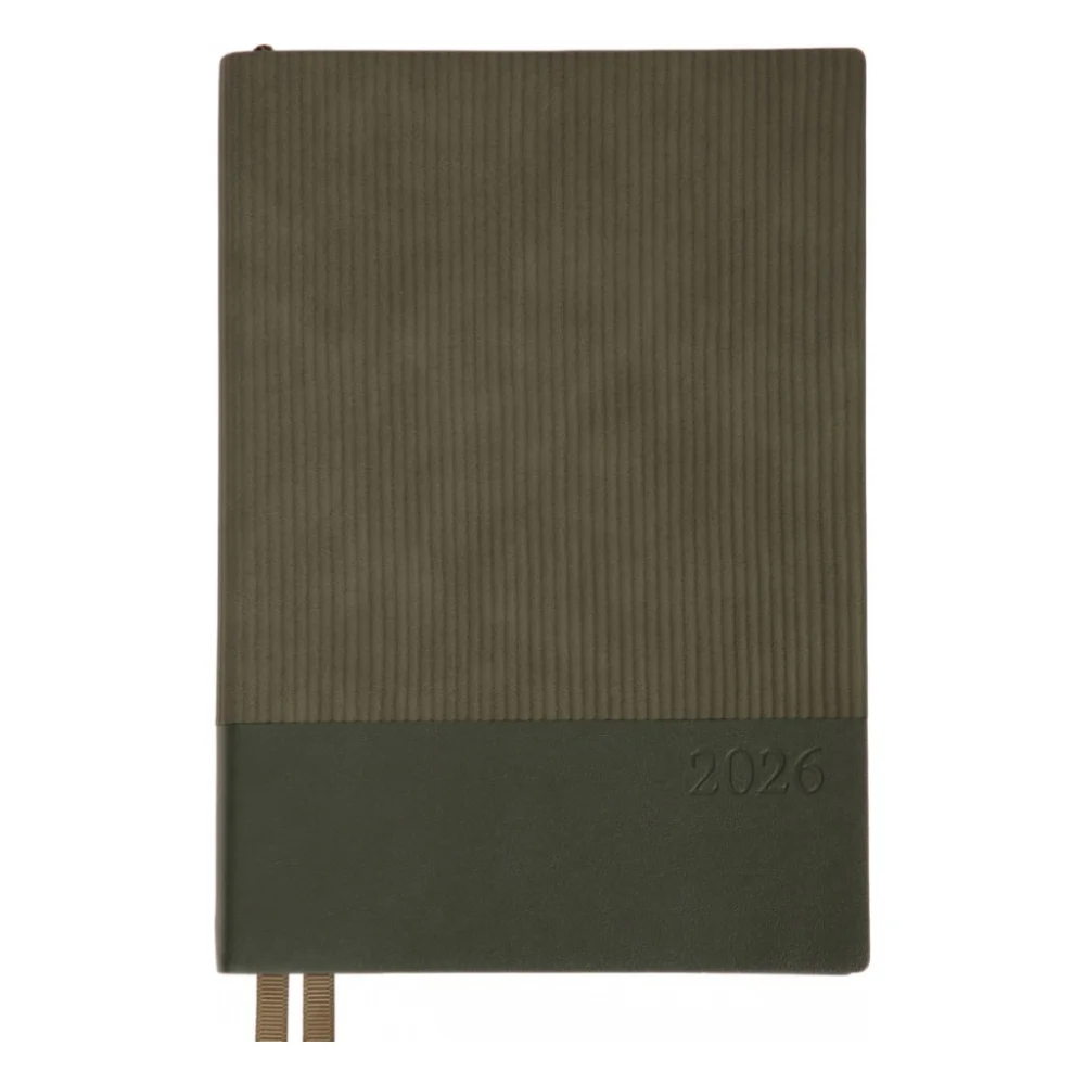 Тижневик Leo planner А5 датований 2026 "Velvet", м‘який, темно-зелений, 368 сторінок (252637)