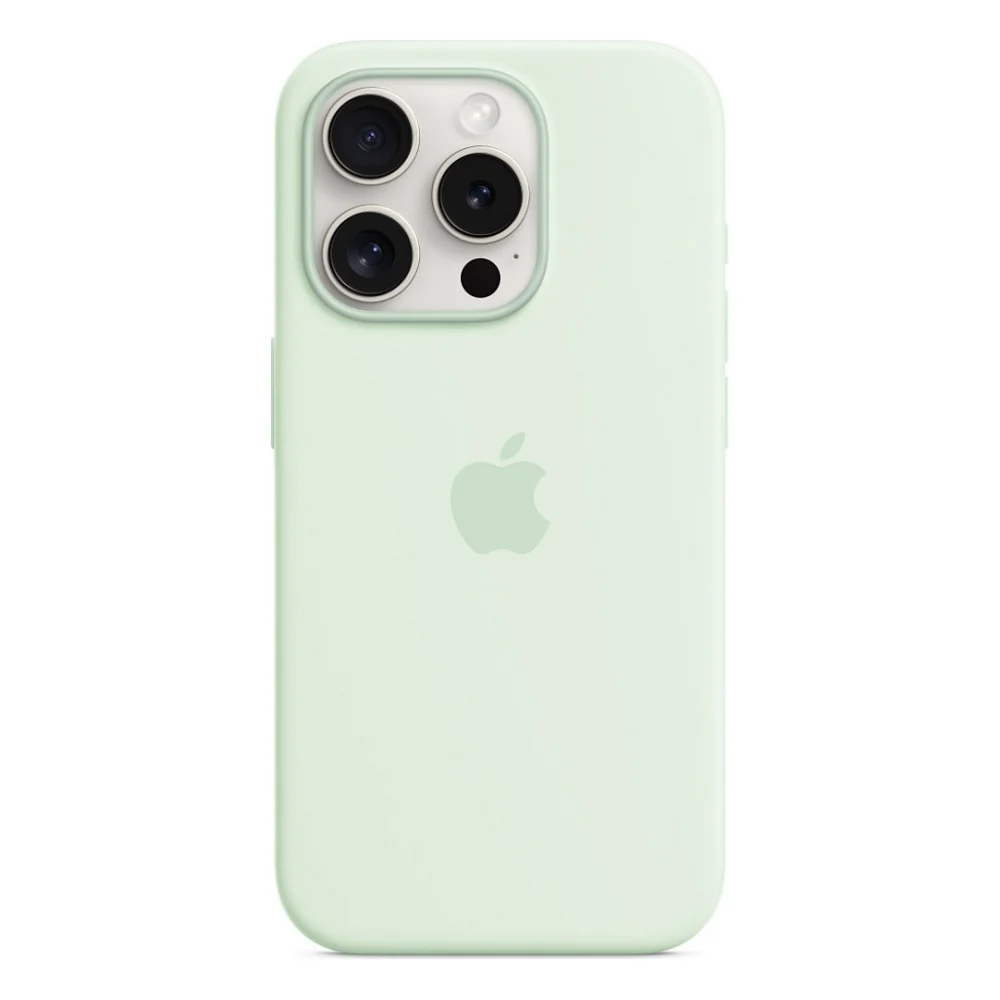 Чохол до мобільного телефона Apple iPhone 15 Pro Silicone Case with MagSafe - Soft Mint,Model A3125 (MWNL3ZM/A)