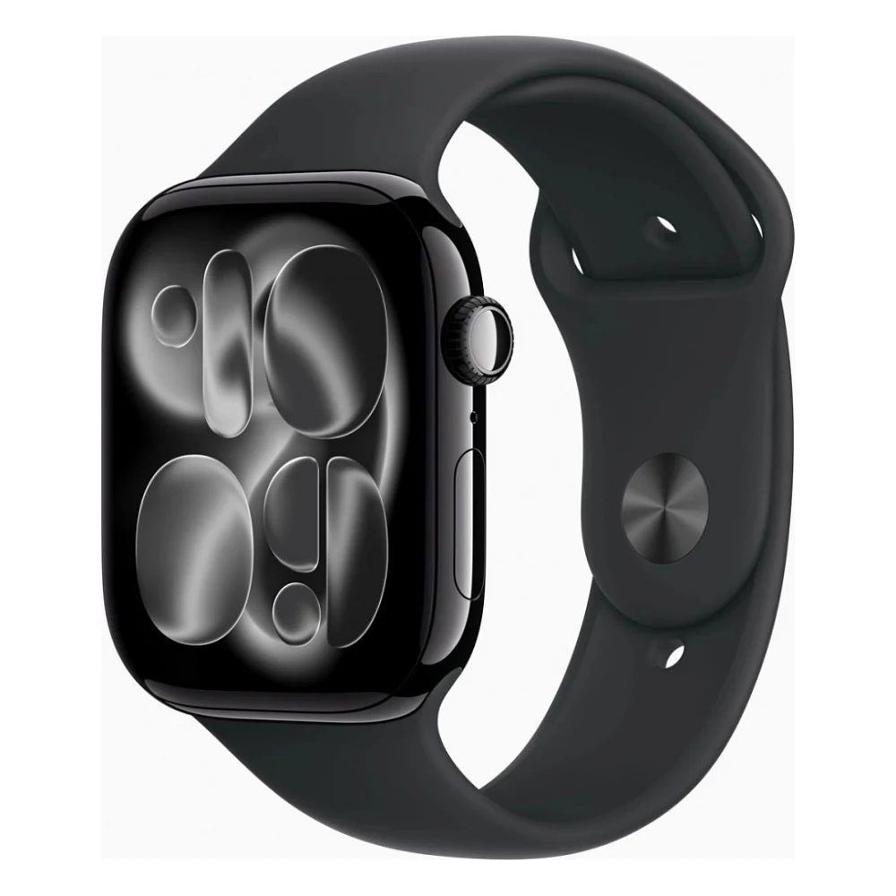 Смарт-годинник Apple Watch Series 11 GPS 46mm Jet Black Aluminium Case with Black Sport Band - S/M (MEUW4RK/A)