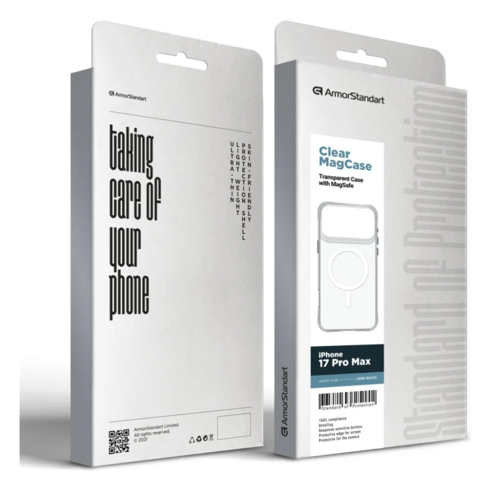 Чохол до мобільного телефона Armorstandart Clear MagCase Apple iPhone 17 Pro Max Transparent (ARM86253) — фото 5