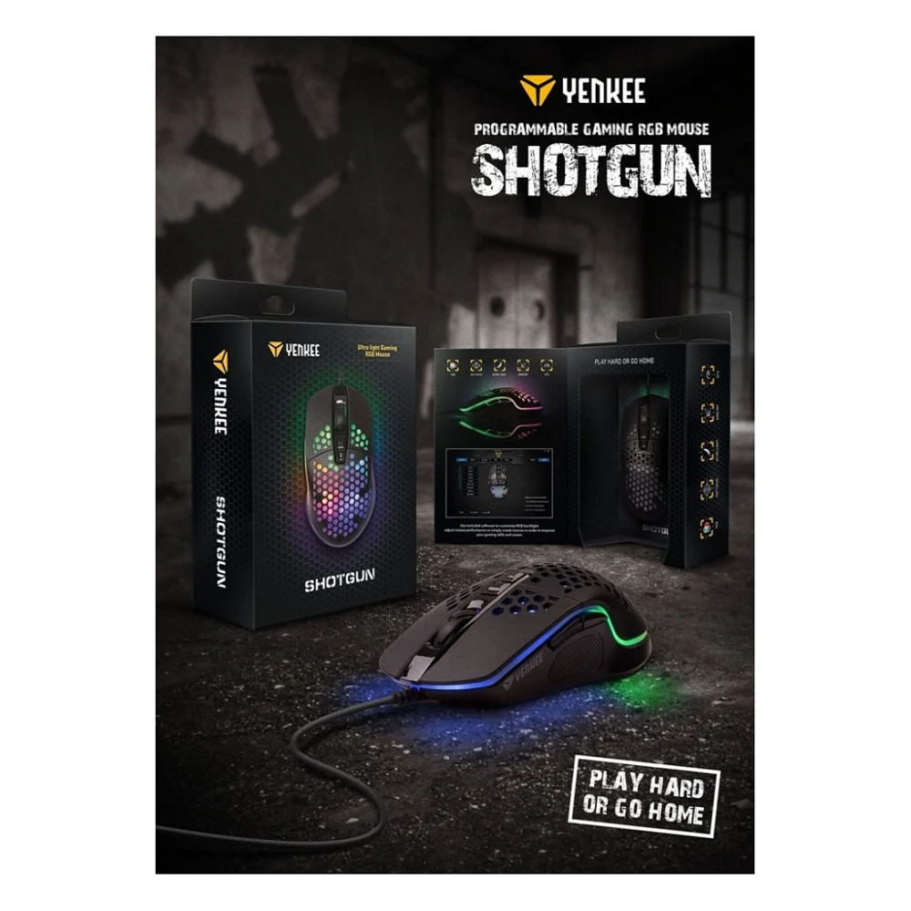 Мишка YENKEE YMS 3030BK Shotgun USB Black (45015501) — фото 5