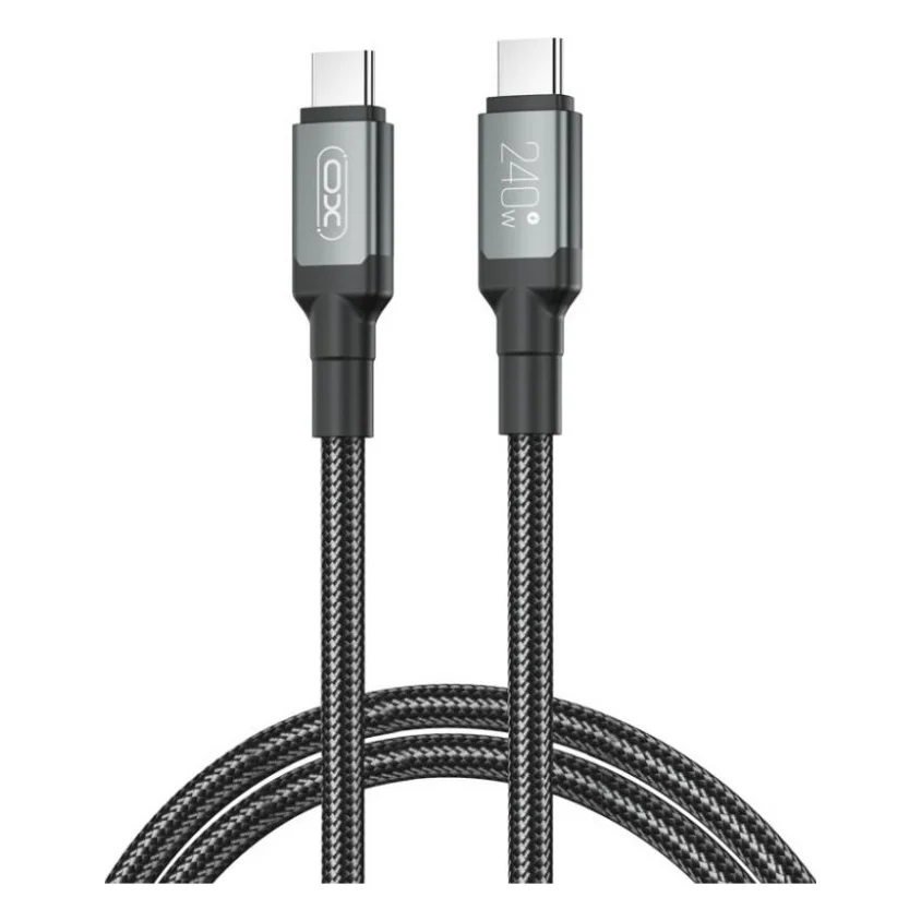 Кабель XO Type-C to Type-C NBQ264A-C 240W 1.0m Black