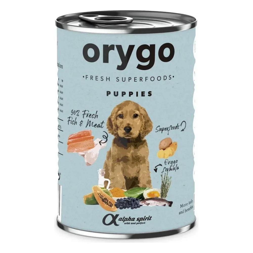 Консерви для собак Orygo Puppies вологий корм для щенят з лососем 400 г (8436586312299)