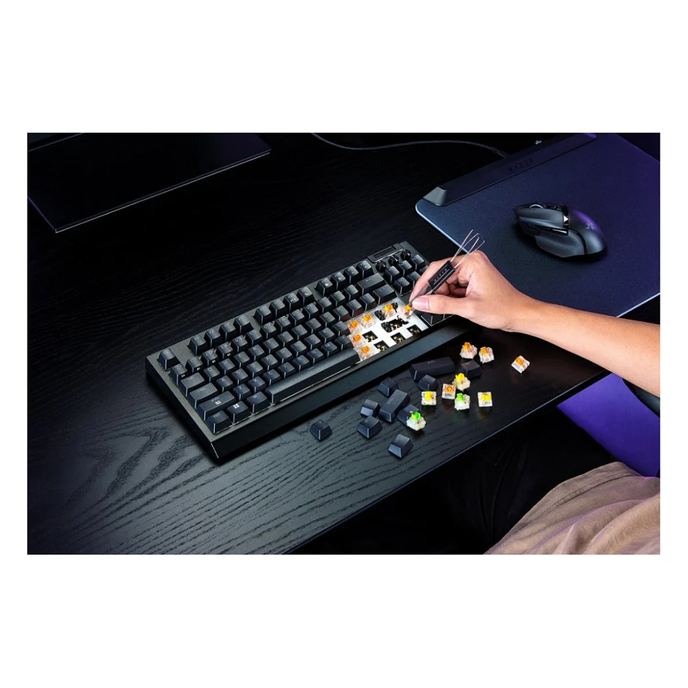 Клавіатура Razer BlackWidow V4 Low-Profile TKL Wireless/Bluetooth/USB Yellow switch UA Black (RZ03-05450100-R3M1) — фото 9