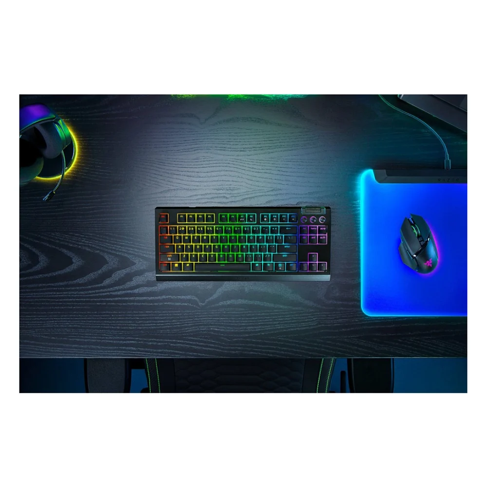 Клавіатура Razer BlackWidow V4 Low-Profile TKL Wireless/Bluetooth/USB Yellow switch UA Black (RZ03-05450100-R3M1) — фото 10