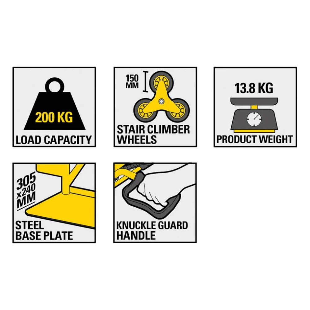 Візок вантажний Stanley до 200кг, розмір платформи 30.5х24см, вага 13,8 кг (SXWT-HT523) — фото 3