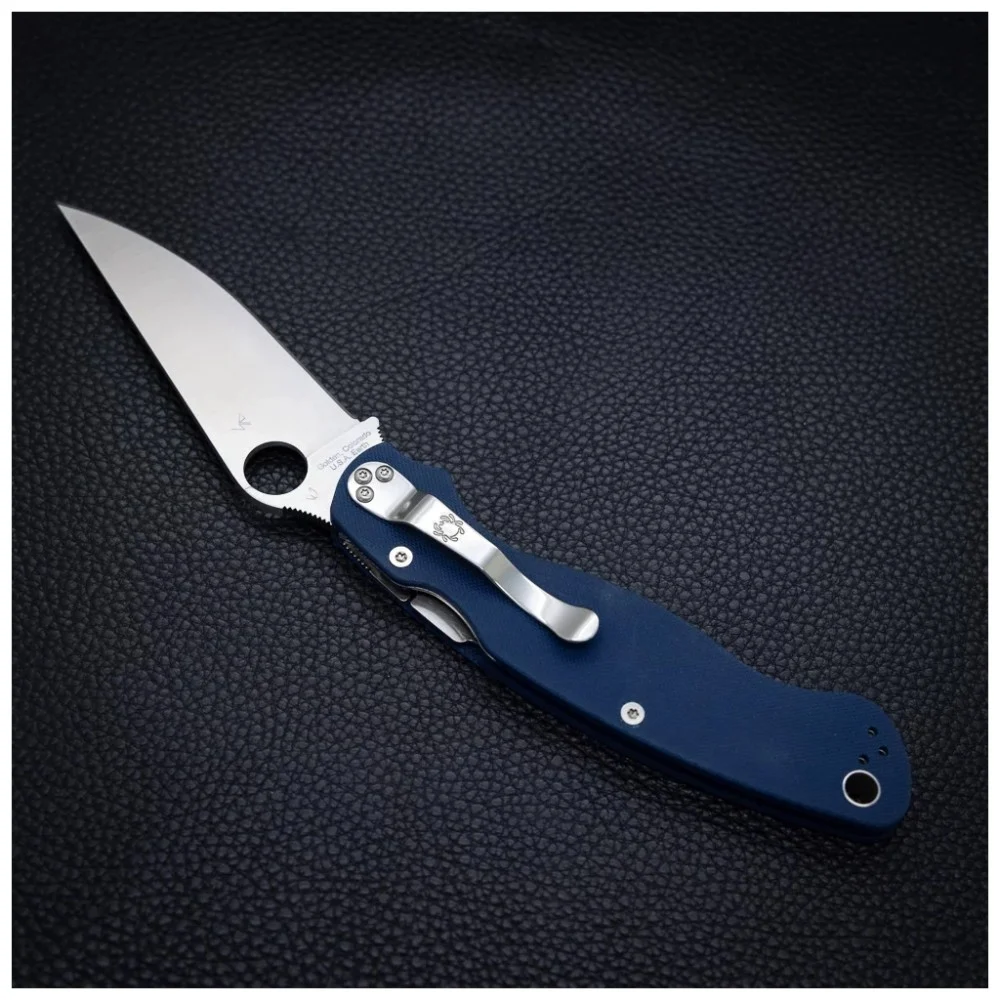 Ніж Spyderco Military 2 CPM SPY27 G-10 Cobalt Blue (C36GPCBL2) — фото 7