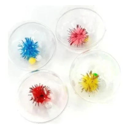 Іграшка для котів Hippie Pet М'ячики прозорі 4.5 см 4 шт (HIPCT18051)