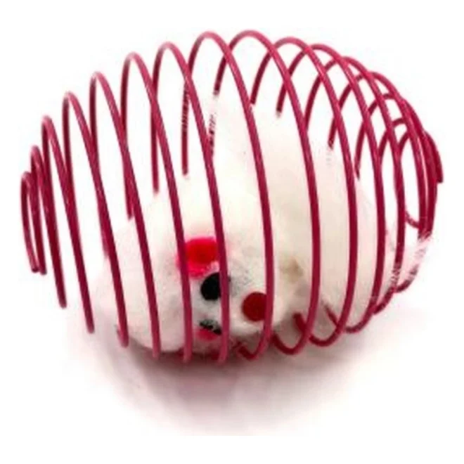 Іграшка для котів Hippie Pet М'ячик з мишкою рожевий 7 см (HIPCT2304027RO)