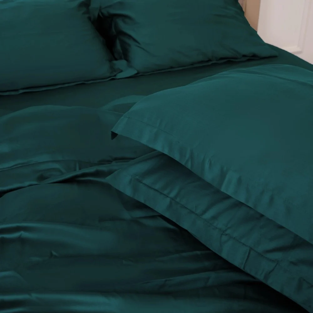 Постільна білизна MirSon Tencel №07 Emerald 200x220 Євро (2200009370991) — фото 3