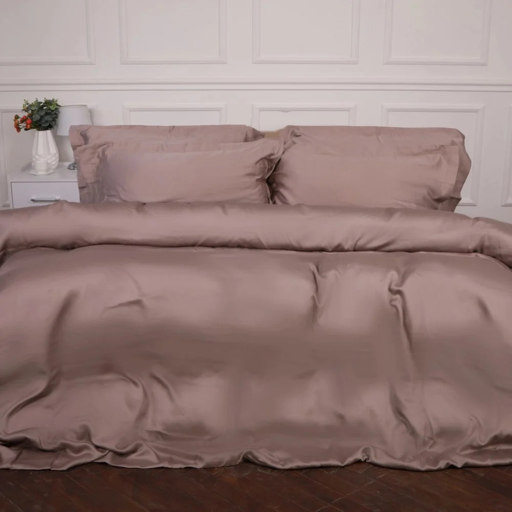 Постільна білизна MirSon Tencel №08 Beige 2x160x220 Сімейний Євро (2200009637179)