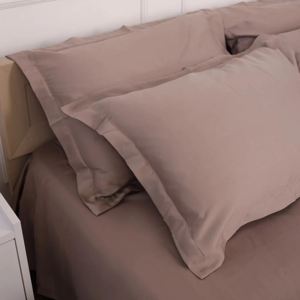 Постільна білизна MirSon Tencel №08 Beige 2x160x220 Сімейний Євро (2200009637179) — фото 11