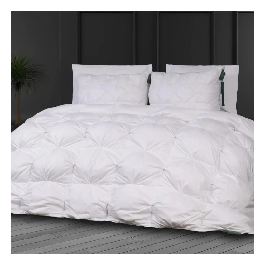 Ковдра MirSon Набір №10002 Imperial Brilliance Ковдра всесезонна Євро 200х220 Гусячий пух + Дві подушки 50х70 (2200010810653)