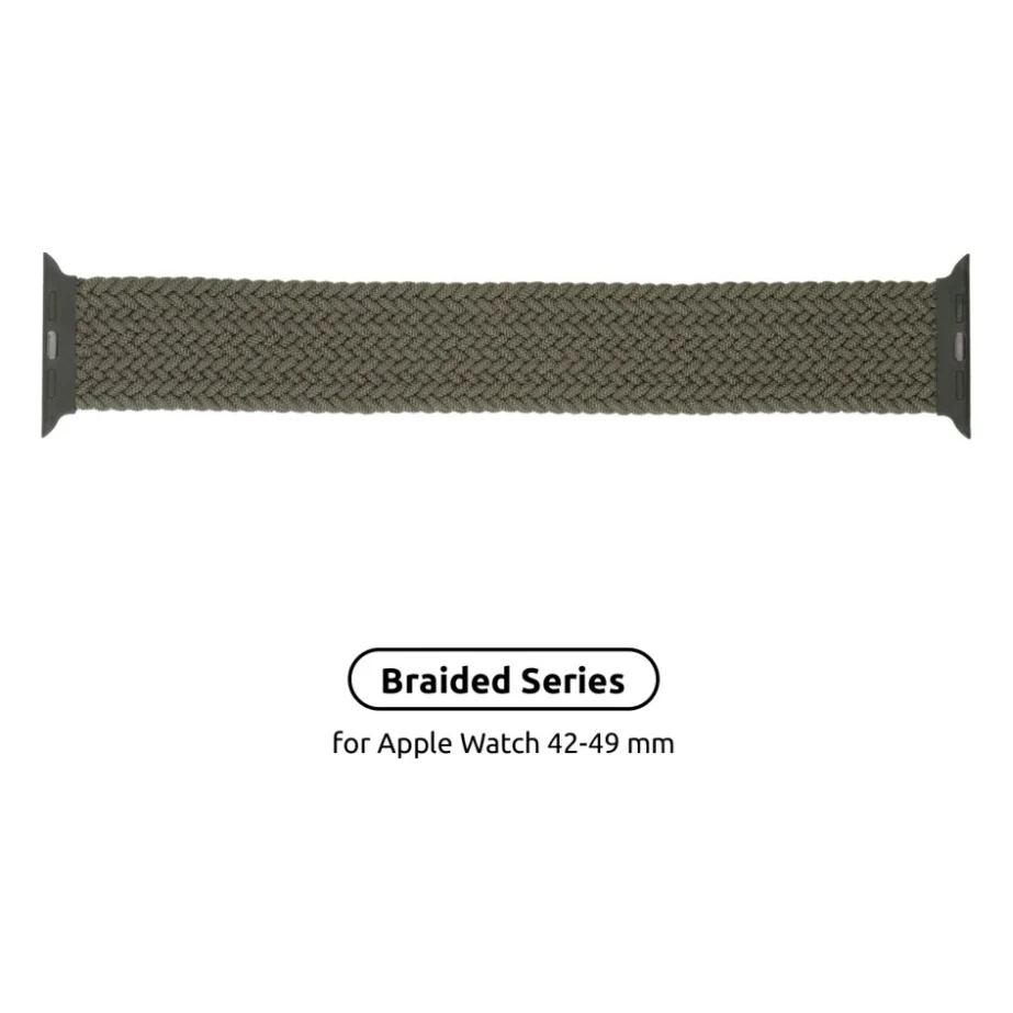Ремінець до смарт-годинника Armorstandart Braided Solo Loop для Apple Watch 49/46/45/44/42 (Series 1-3) Inverness Green Size 8 (160 mm) (ARM58076)