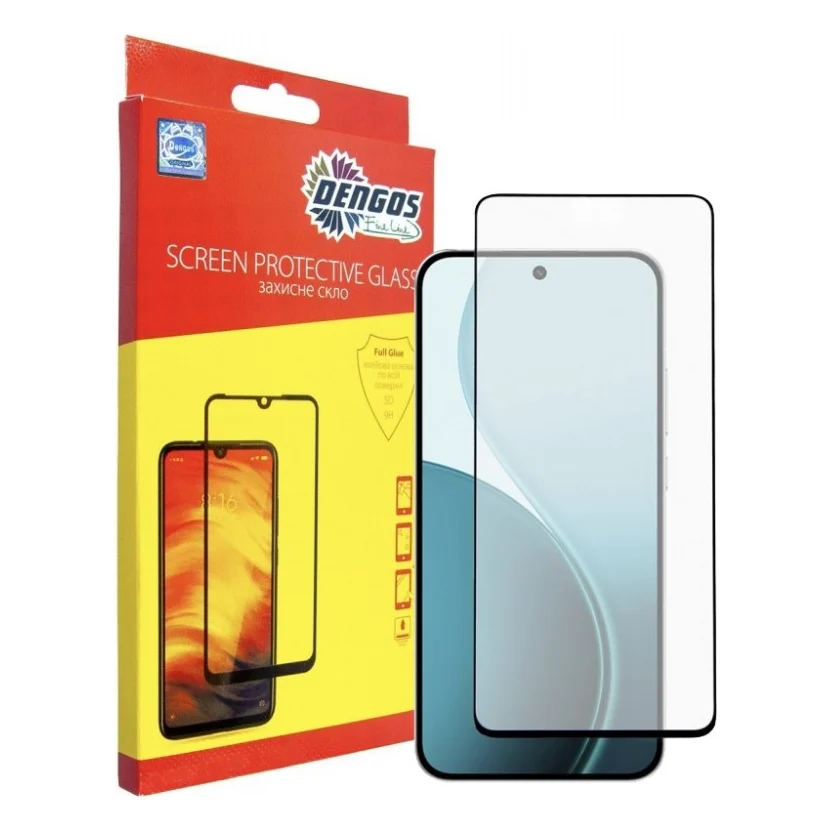 Скло захисне Dengos Full Glue OPPO Reno14 F/FS Black (TGFG-419)