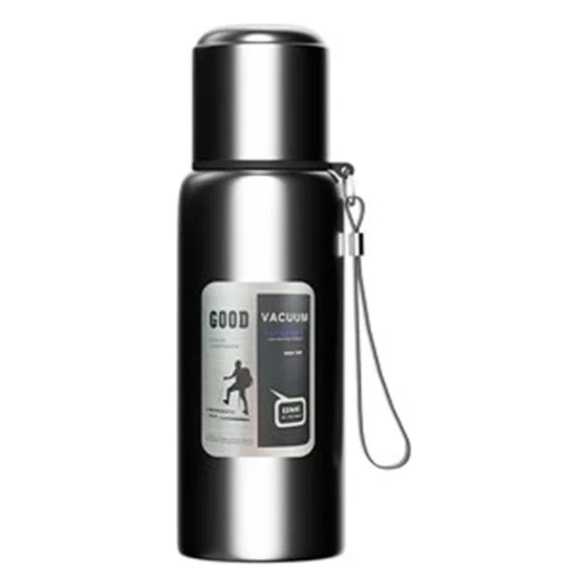Термос Merlion з ситечком та чашкою 1 л, чорний (ZK-127-1000Black)