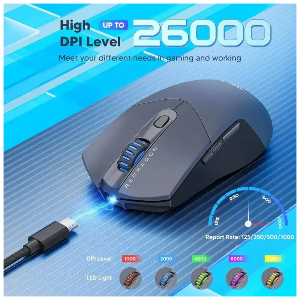 Мишка Redragon M917GB ST4R Pro Wireless/Bluetooth Black (72209) — фото 7