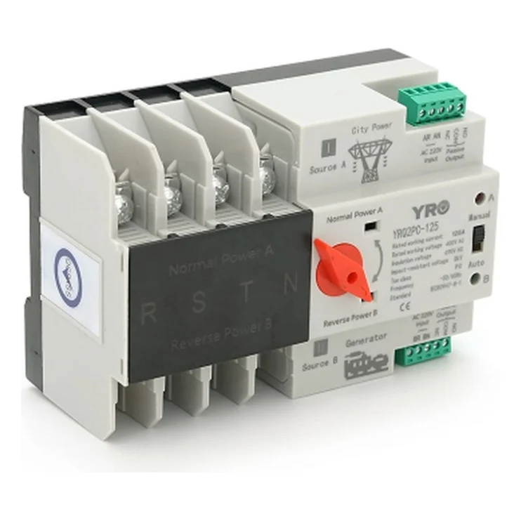 Автомат введення резерву YRO YRQ2PC-125, 4P, 125A (YRQ2PC-125-4P)