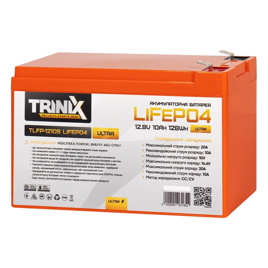 Батарея LiFePo4 Trinix 12.8V 10Ah TLFP-1210S Ultra (44-00090)