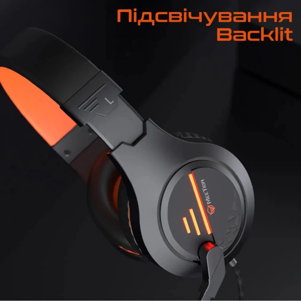 Навушники Meetion HP021 Black/Orange (MT-HP021-A) — фото 5