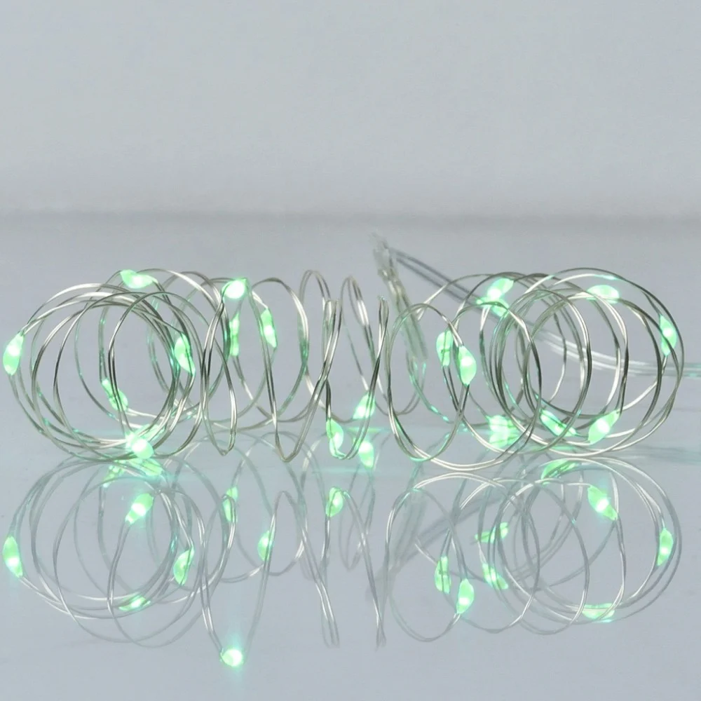 Гірлянда YES! Fun Нитка на мідному дроті 20 LED Зелена 2 м Статична На батарейках (975026)