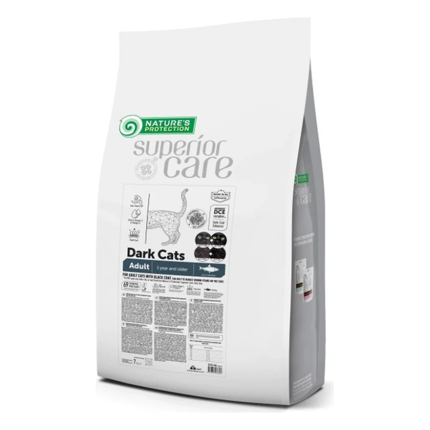Сухий корм для кішок Nature's Protection Superior Care Dark Cats Grain Free Herring 7 кг (NPSC47635)
