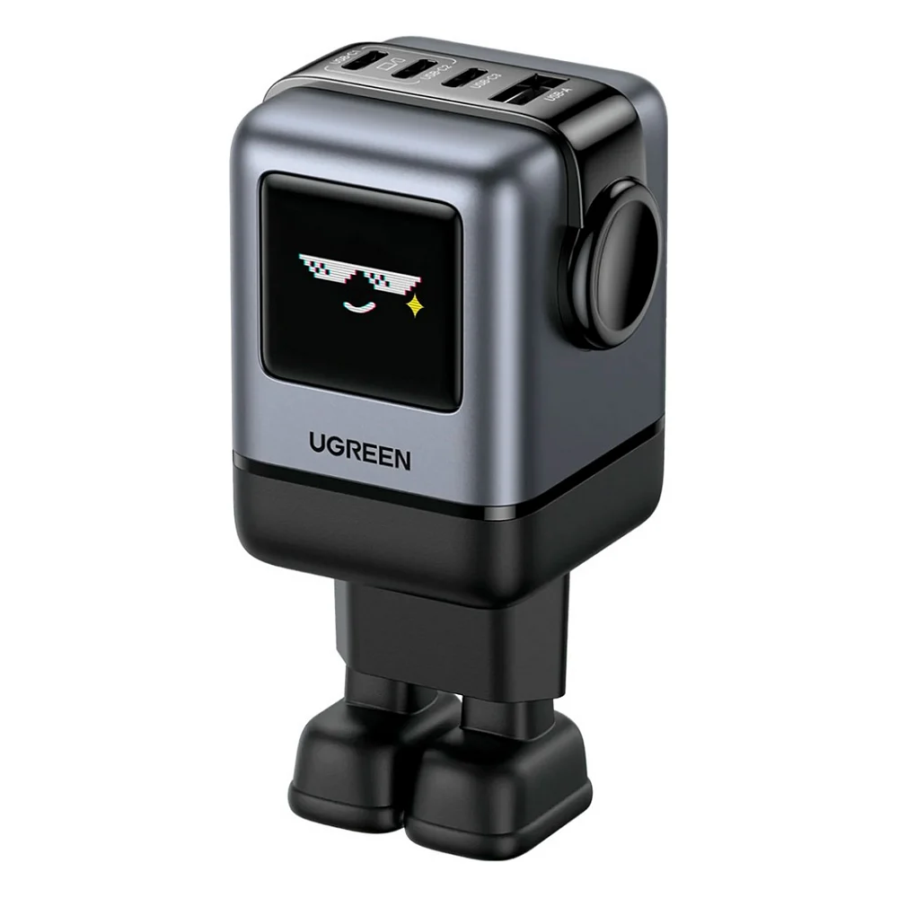 Зарядний пристрій Ugreen X688 1xUSB + 3xUSB-C GaN 100W Robot Gray (45515B)
