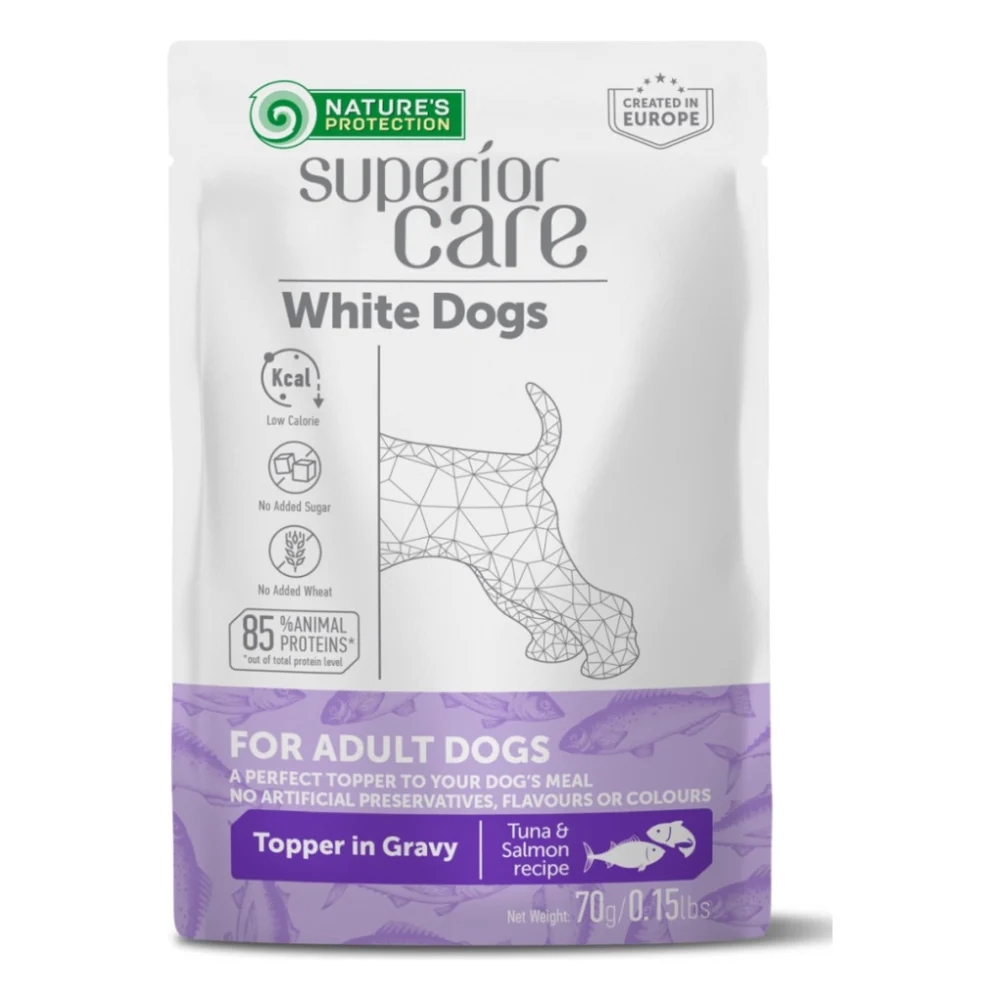 Вологий корм для собак Nature's Protection Superior Care White Dogs Adult Tuna & Salmon 70 г (UNINPSC63999)
