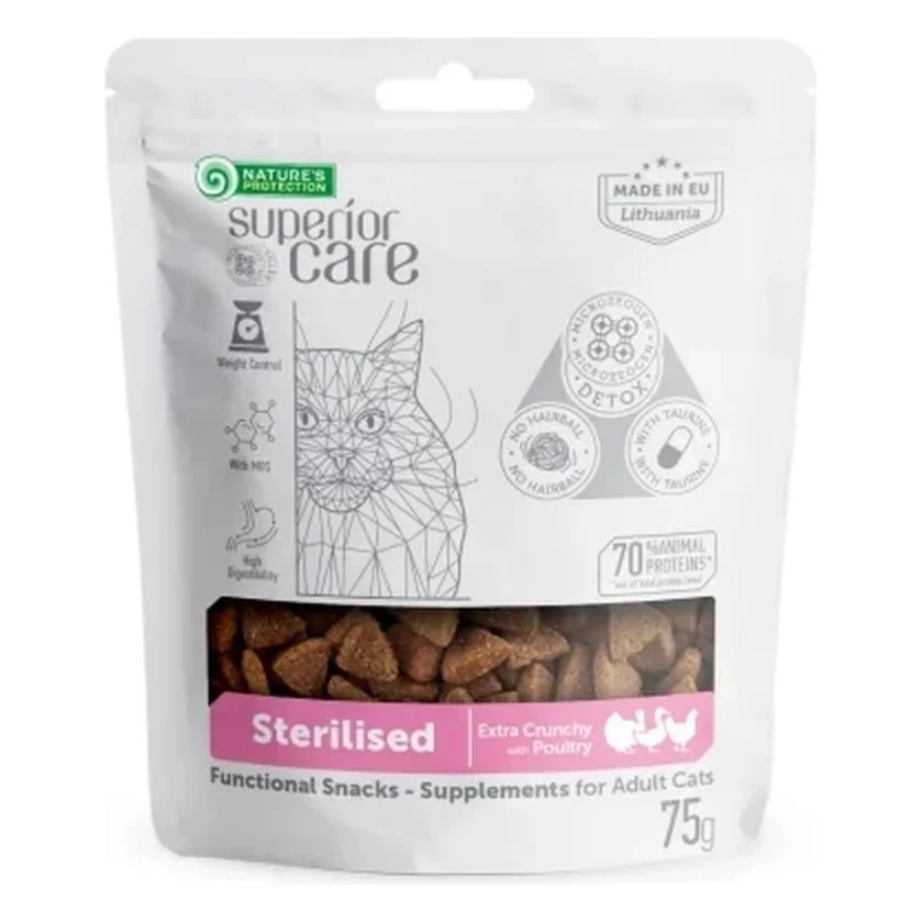 Ласощі для котів Nature's Protection Superior Care Sterilised 75 г (KIKNPSC47713)