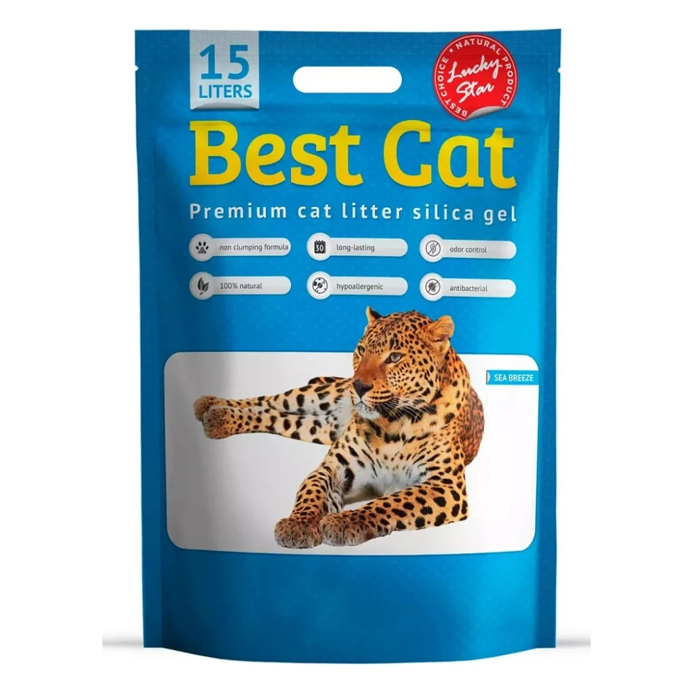 Наповнювач для туалету Best Cat Blue Силікагелевий 15 л (4820281500459)