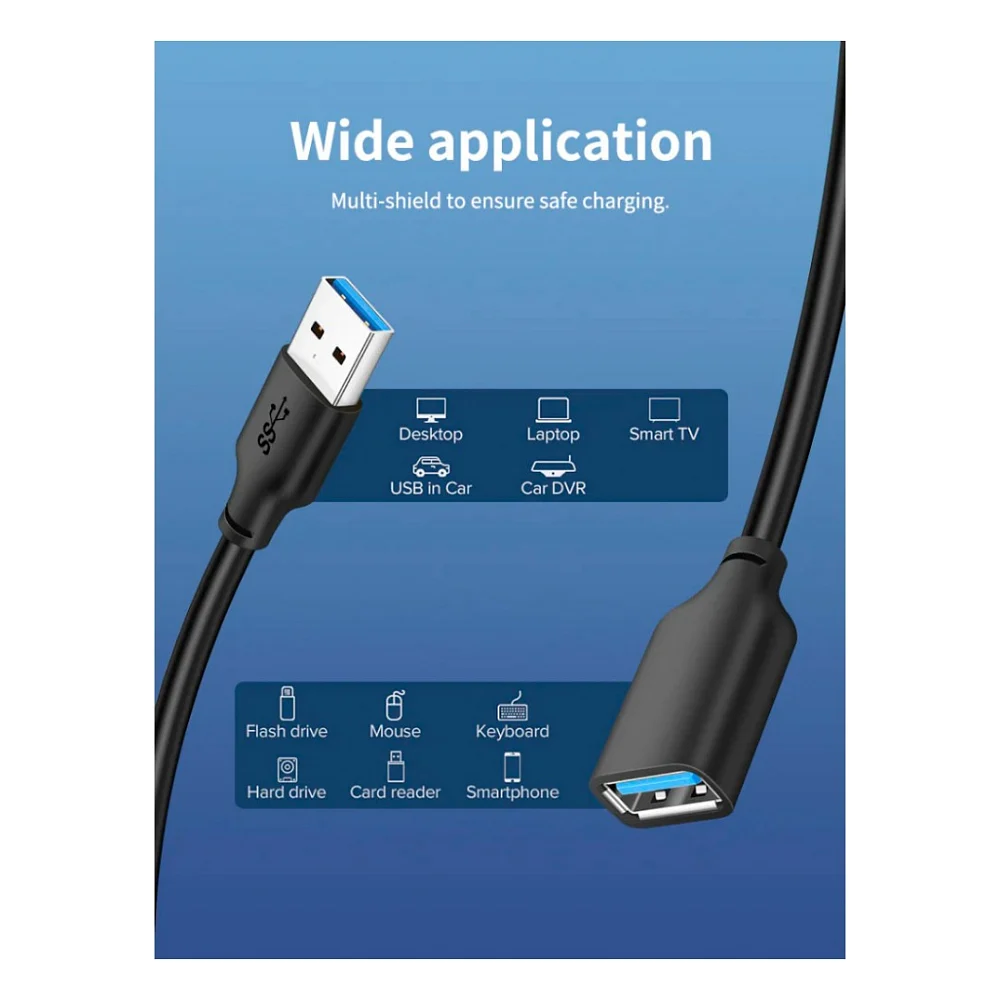 Кабель-подовжувач USB 3.0 AM/AF 2.0m Cabletime (CA915408) — фото 7